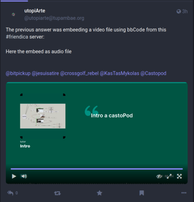 Screen of the post from utupiarte as it is displayed on mastodon.